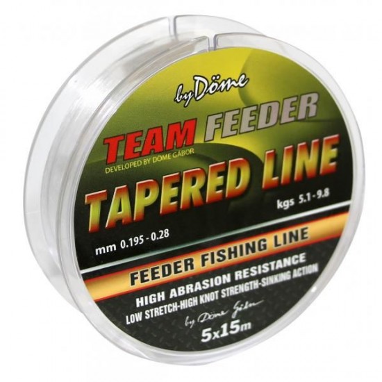 Team Feeder Tapered Leader 0.18-0.25mm, Team Feeder by Dome-baitshop