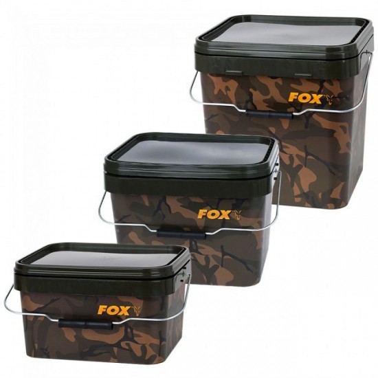 Fox Camo Square Bucket 17 L, Fox International-baitshop