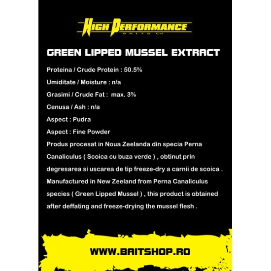 GLM - Green Lipped Mussel 500 g, Baitshop Romania-baitshop