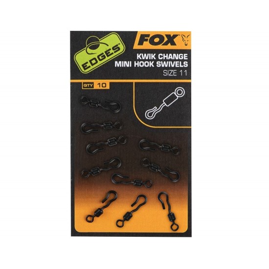 Fox Edges Kwik Change Mini Hook Swivels nr.11, -baitshop