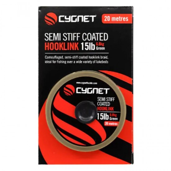 Cygnet Semi-Stiff Coated Hooklink 15lb/20m,  - baitshop