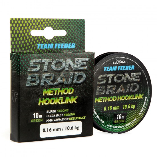 Team Feeder Stone Braid Hooklink 0.12mm/10m, Team Feeder by Dome - baitshop
